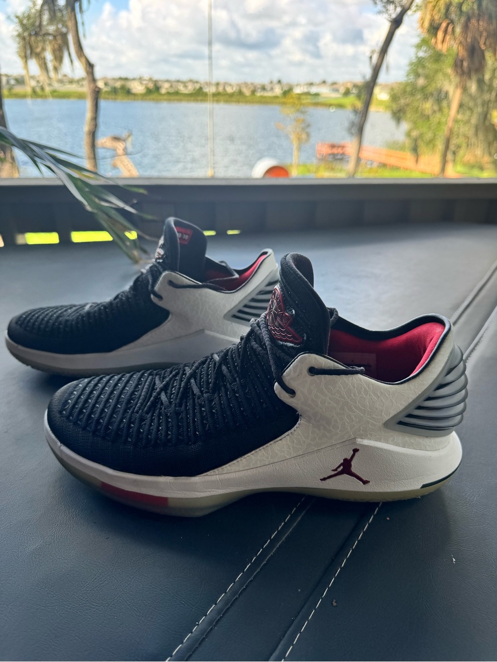 Nike Air Jordan XXXII Low Bred Black White Red Basketball Shoes Men’s 12.5